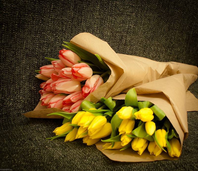 Дыхание весны в букете из тюльпанов