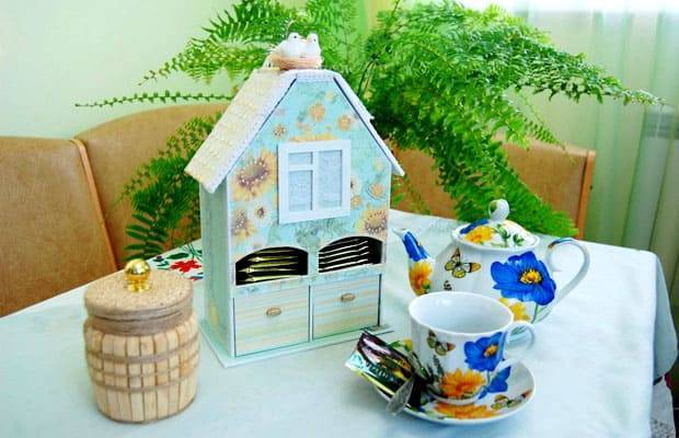 Чайный домик своими руками — милый сувенир и полезная вещь