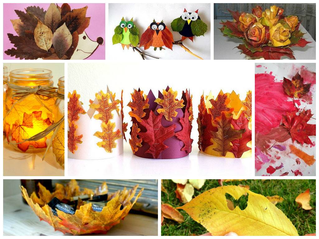 Поделки из осенних листьев своими руками: быстро и красиво, идеи для детского сада и школы