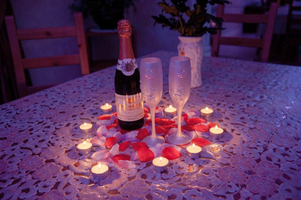 Романтический вечер для двоих на день святого валентина