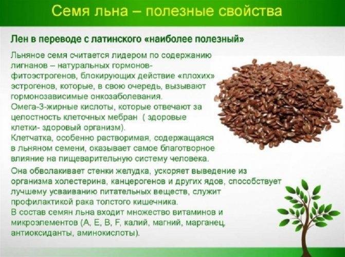 Польза льняного семени в питании и лечении детей