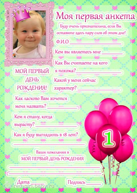 День рождения ребенка - 1 год! - коробочка идей и мастер-классов