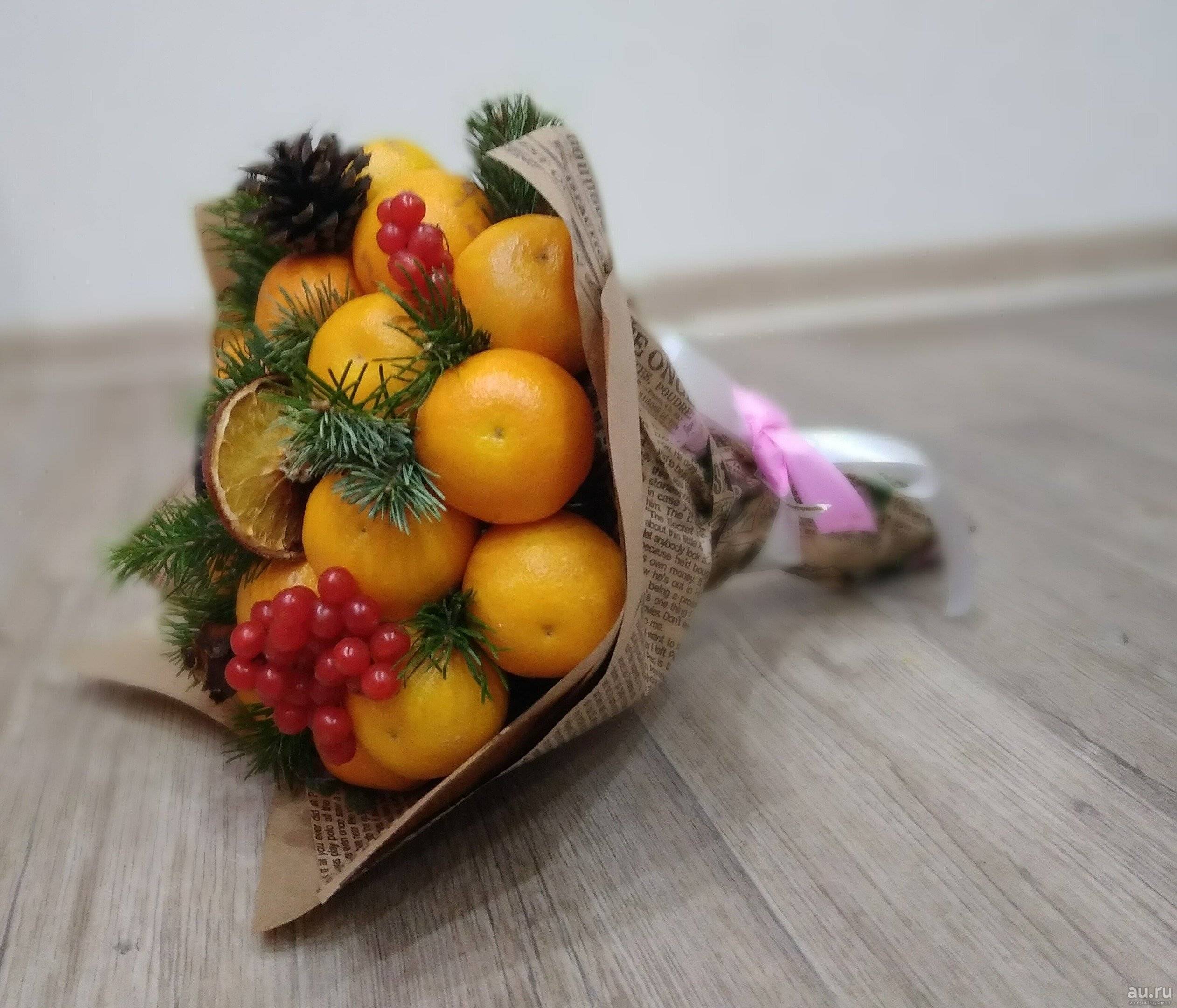 Букеты из фруктов для оригинального подарка и праздничного десерта
