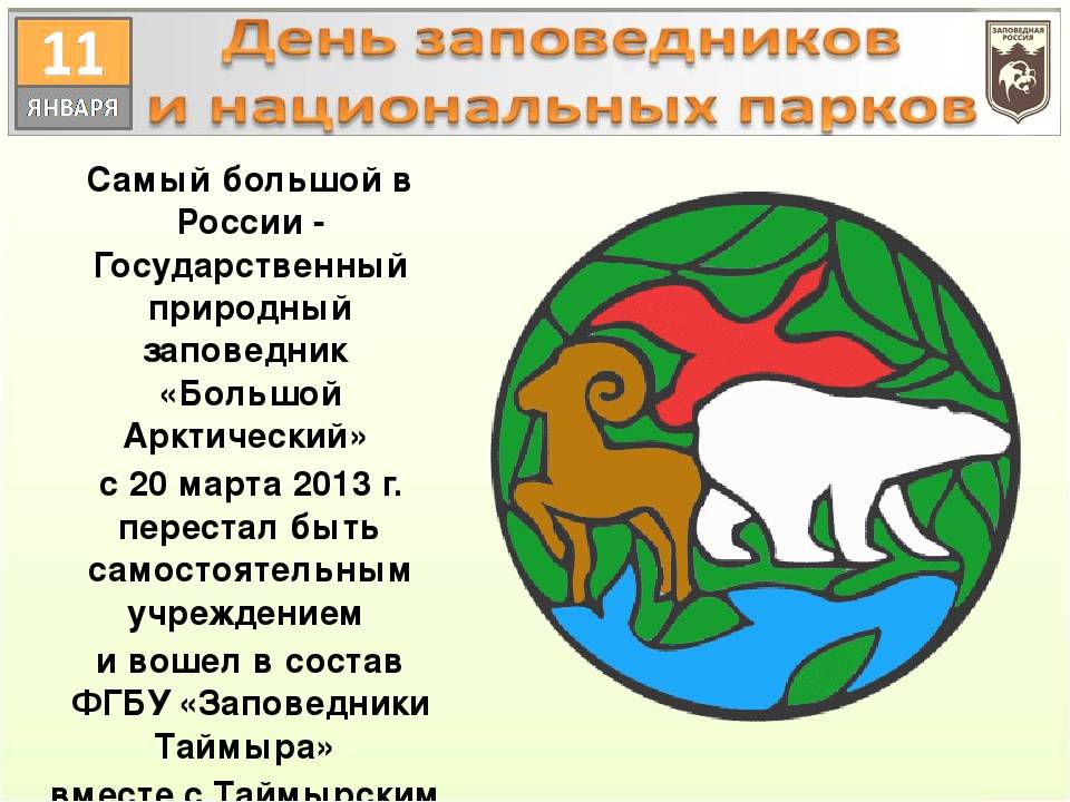 День заповедников и национальных парков в россии