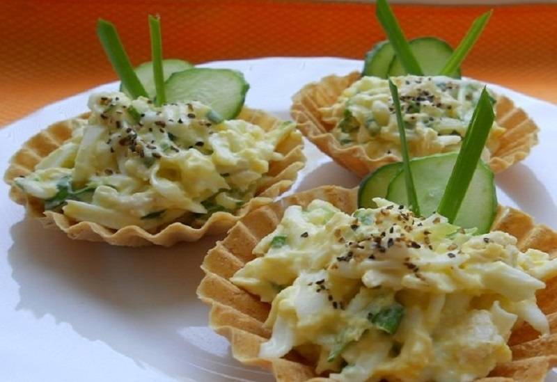 Салат в тарталетках – быстро, красиво и очень вкусно! рецепт с фото и видео