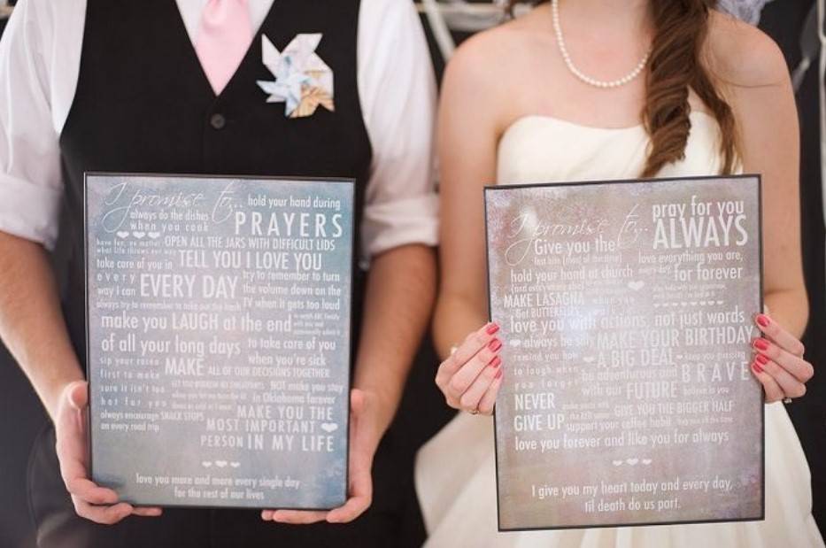 Оригинальные и шуточные клятвы молодоженов на свадьбе