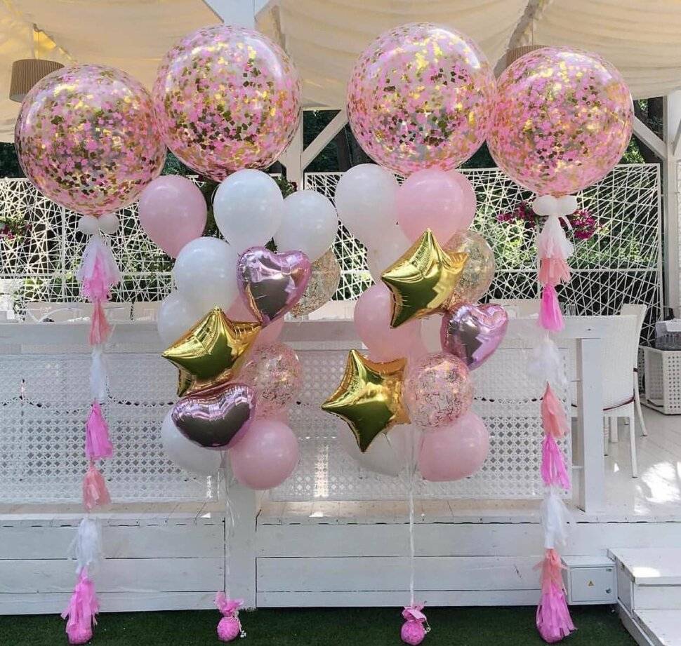Как оформить свадебный зал воздушными шарами