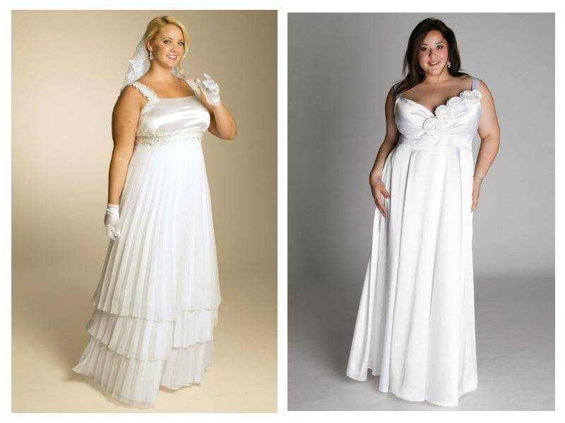Свадебные платья для полных девушек: какие фасоны, ткани и оттенки выбрать
