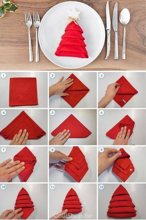 Как красиво сложить салфетки на праздничный стол — 22+ простые пошаговые схемы