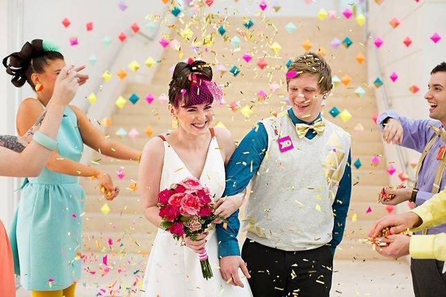 Свадьба в стиле стиляги: феерия веселья, цвета и музыки