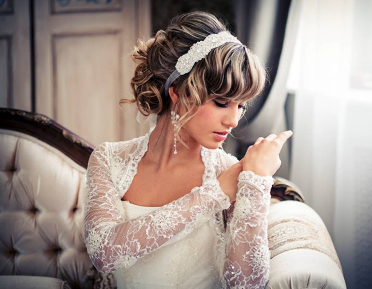Свадебные прически с челкой – нежные и элегантные образы