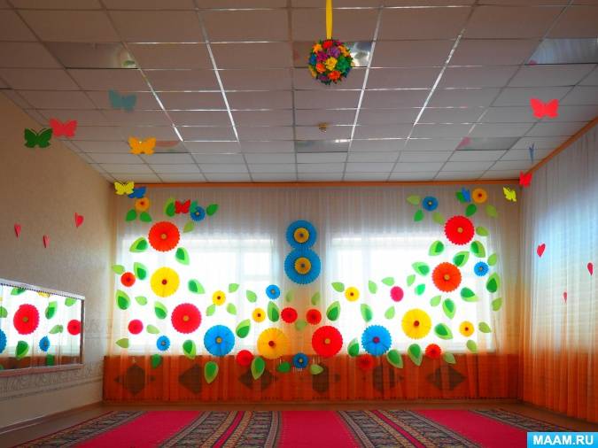 Оформление зала в детском саду: оригинальные идеи и варианты, фото